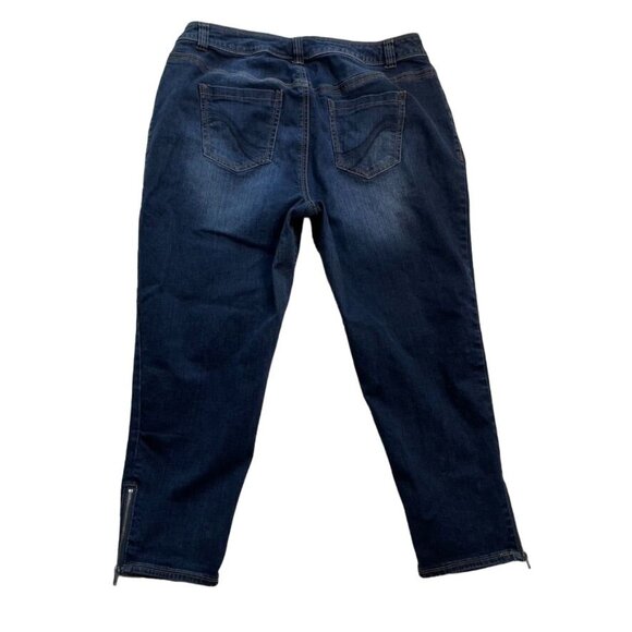 Lane Bryant Blue Jeans High Rise Genius Fit Zipper Ankle Taper Size 20 u - Picture 7 of 9